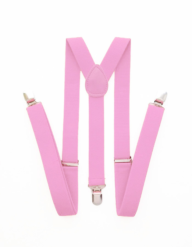 Suspenders in Pastel Pink